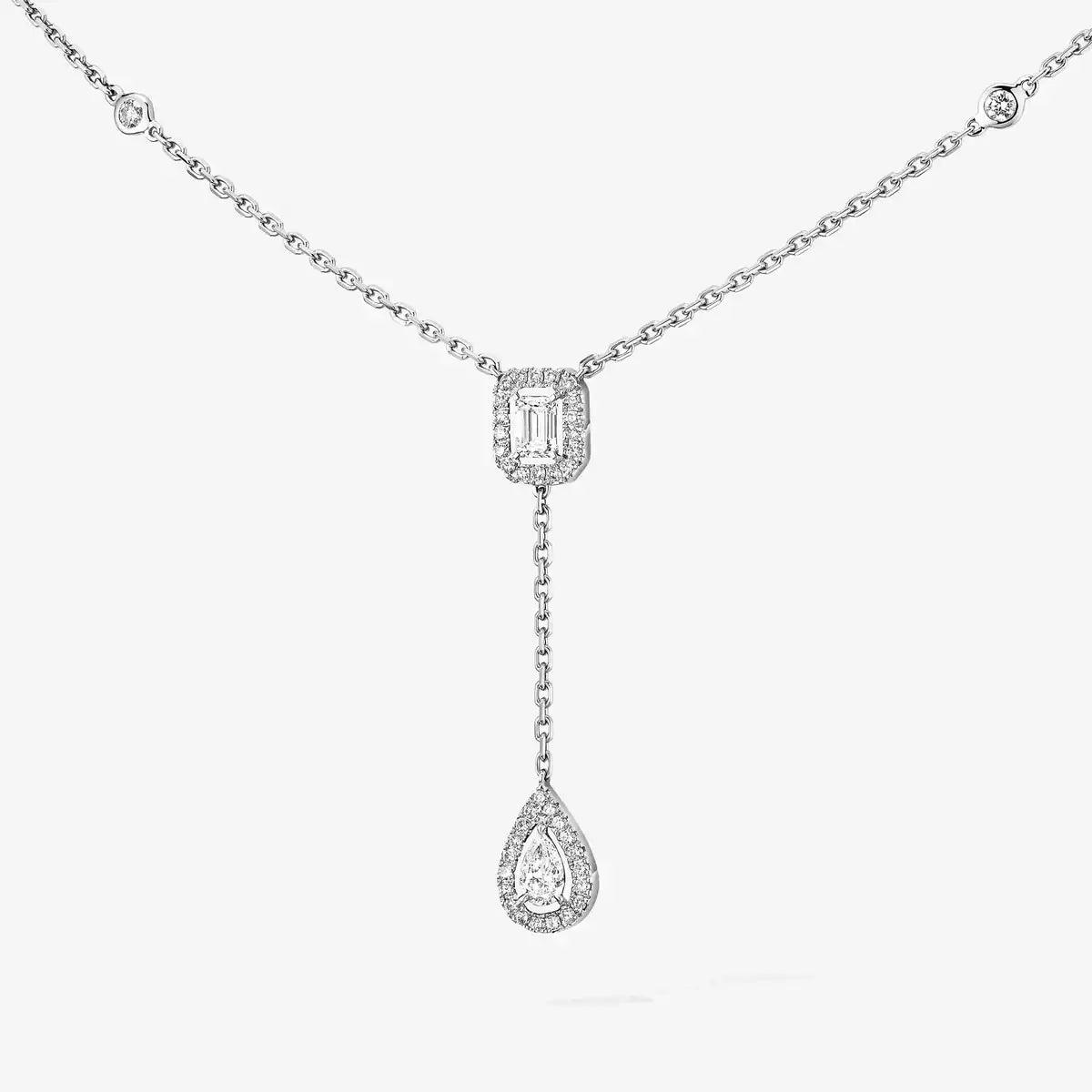 [Marins]Gold Diamond Tie Necklace