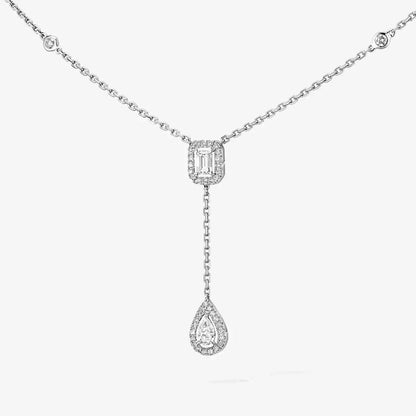[Marins]Gold Diamond Tie Necklace