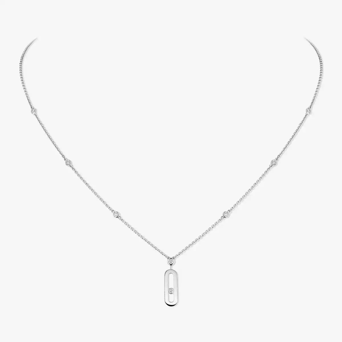 [Marins] Move Uno Gold Diamond Long Necklace