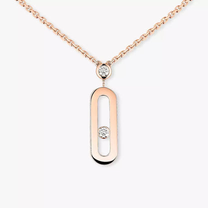 [Marins] Move Uno Gold Diamond Long Necklace