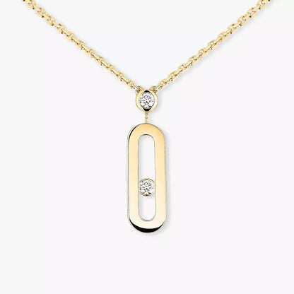 [Marins] Move Uno Gold Diamond Long Necklace