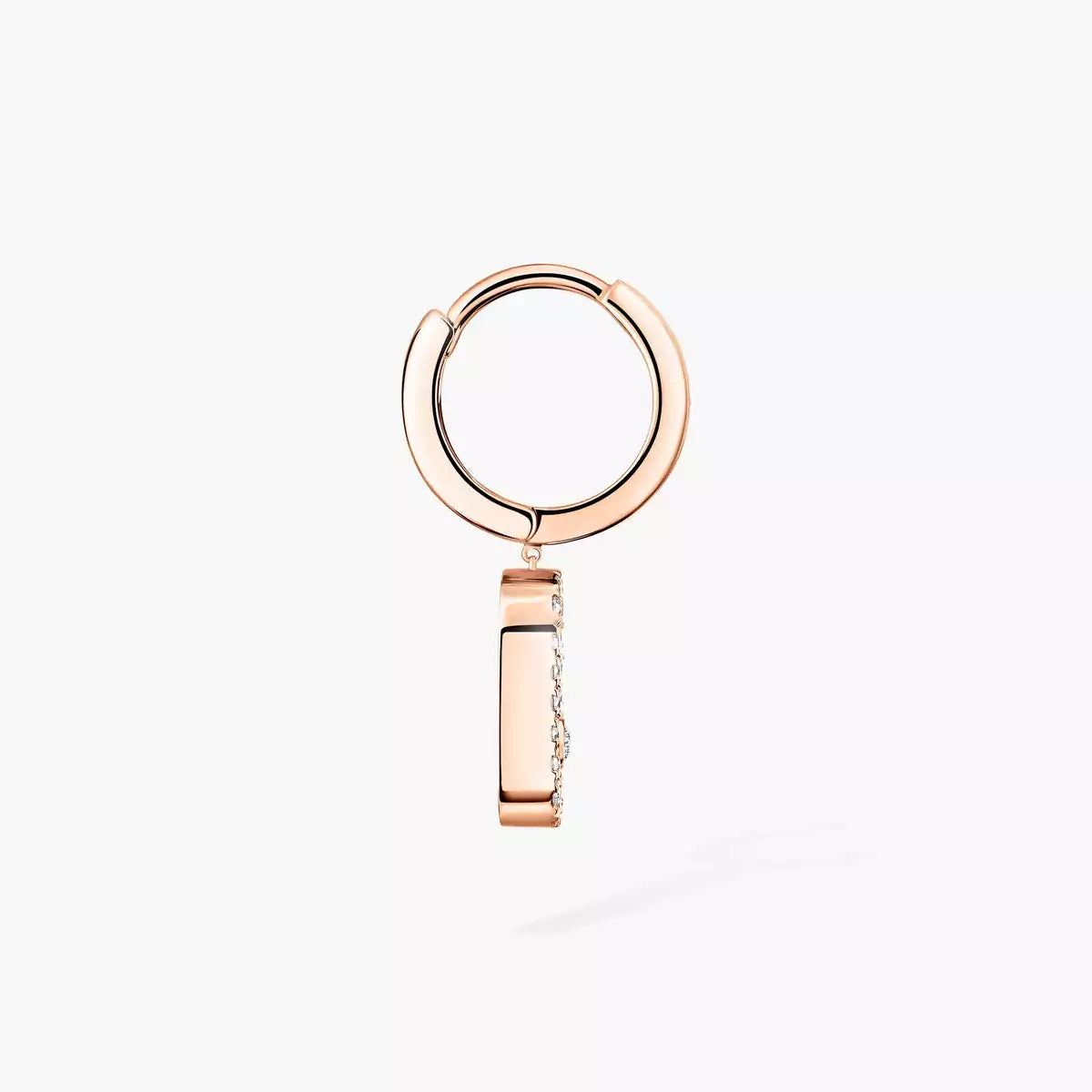 [Marins]Move Uno Single Diamond Hoop Earring