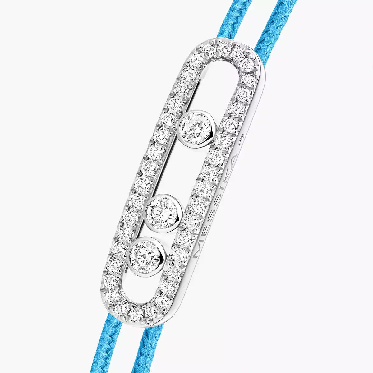 [Marins]Messika Care(s) pink cord pavé bracelet