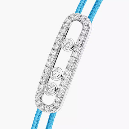 [Marins]Messika Care(s) pink cord pavé bracelet