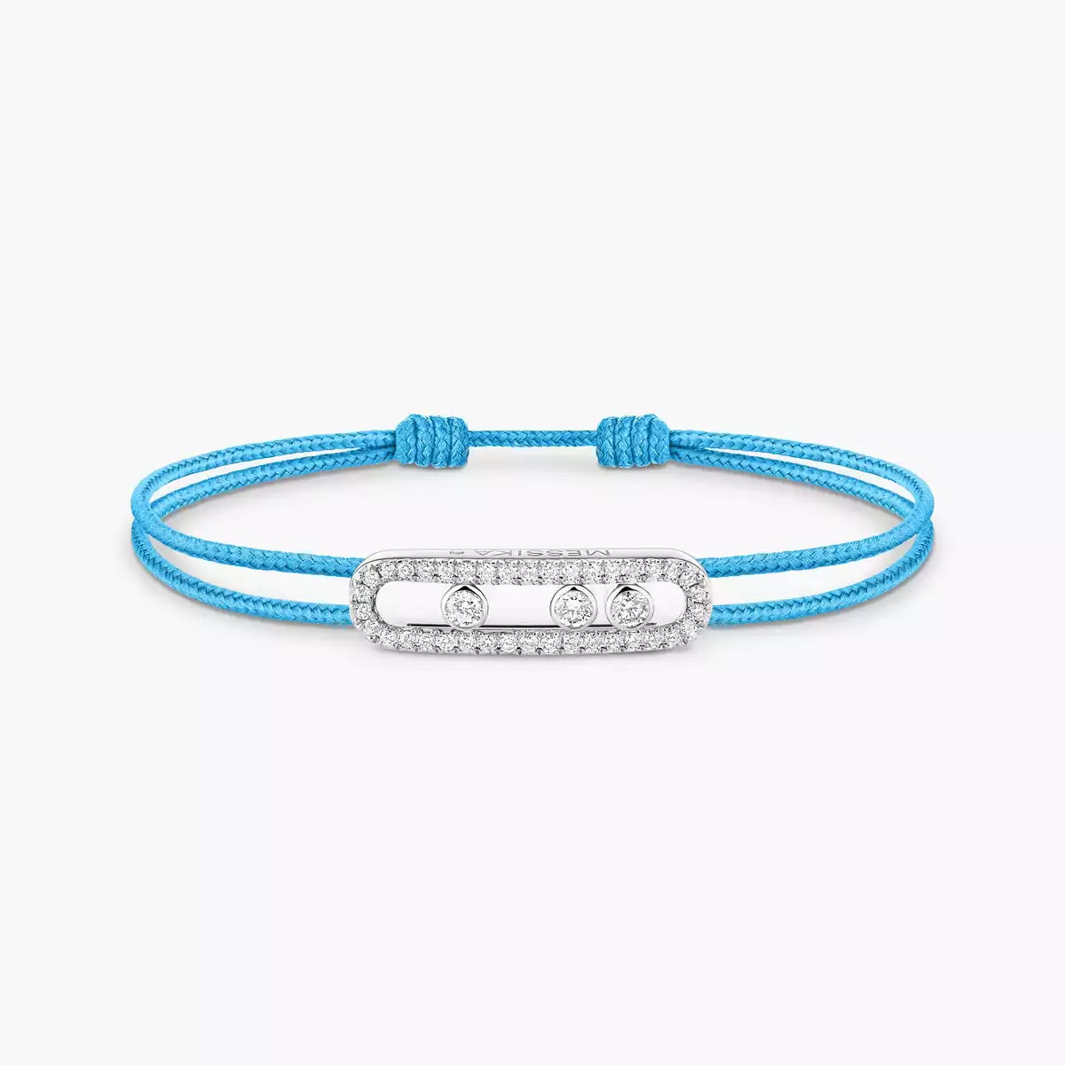 [Marins]Messika Care(s) pink cord pavé bracelet