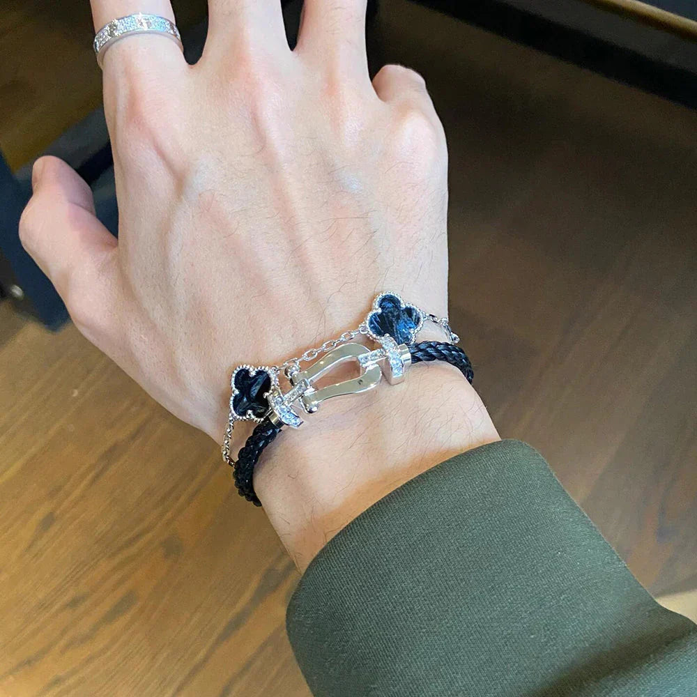 [Marins]CLOVER 5 MOTIF PIETERSITE BRACELET COLLECTION