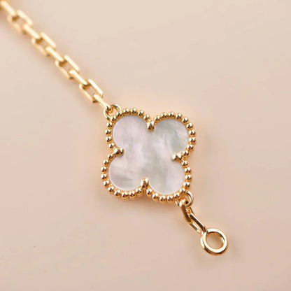 [Marins]CLOVER WHITE PEARL MOP 5 MOTIF BRACELET COLLECTION