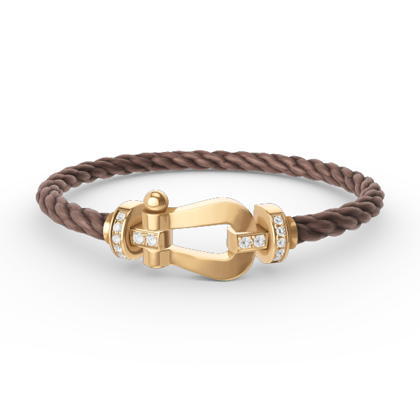 [Marins]FORCE LARGE HORSESHOE HALF DIAMOND BRACELET GOLD