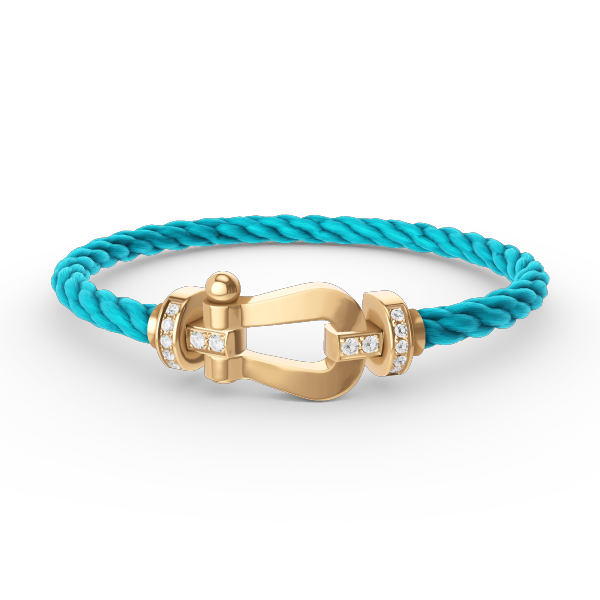 [Marin-Jewelry]FORCE LARGE HORSESHOE HALF DIAMOND BRACELET GOLD