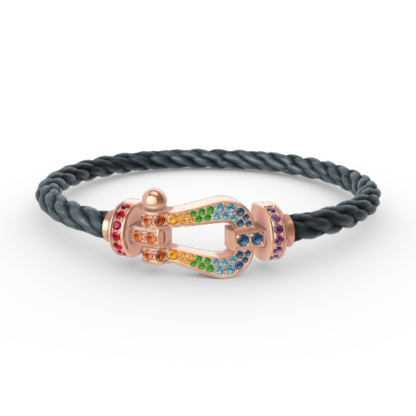 [Marins]FORCE LARGE HORSESHOE  COLORED DIAMOND BRACELET Marins GOLD
