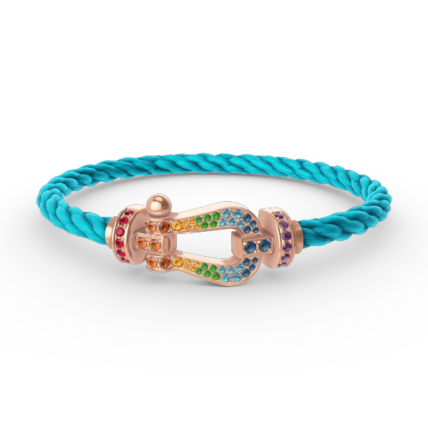 [Marins]FORCE LARGE HORSESHOE  COLORED DIAMOND BRACELET Marins GOLD