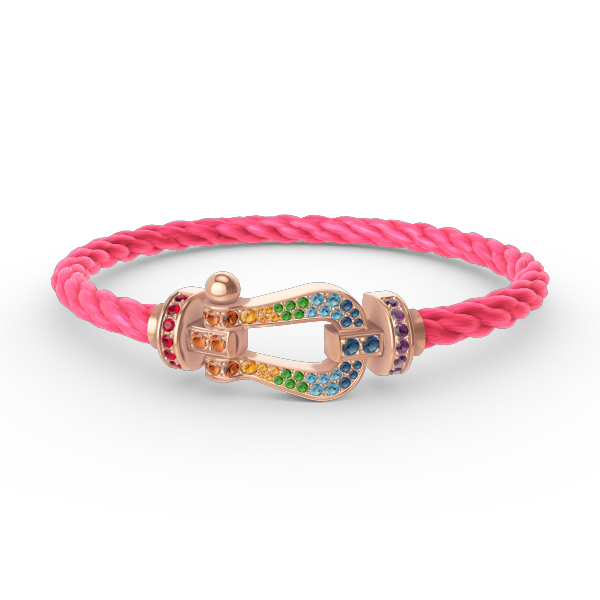 [Marins]FORCE LARGE HORSESHOE  COLORED DIAMOND BRACELET Marins GOLD