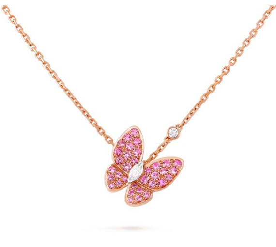 [Marins]BUTTERFLY RED DIAMOND Marins GOLD NECKLACE
