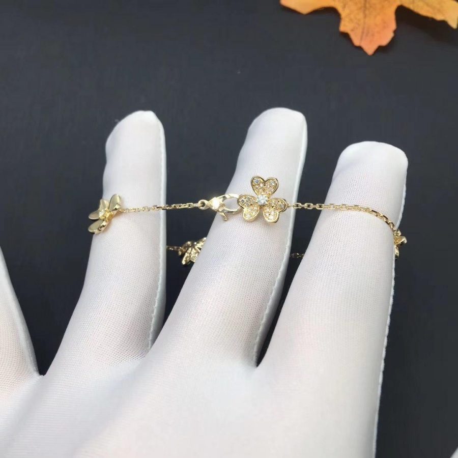 [Marins]FRIVOLE GOLD 5 FLOWERS BRACELET