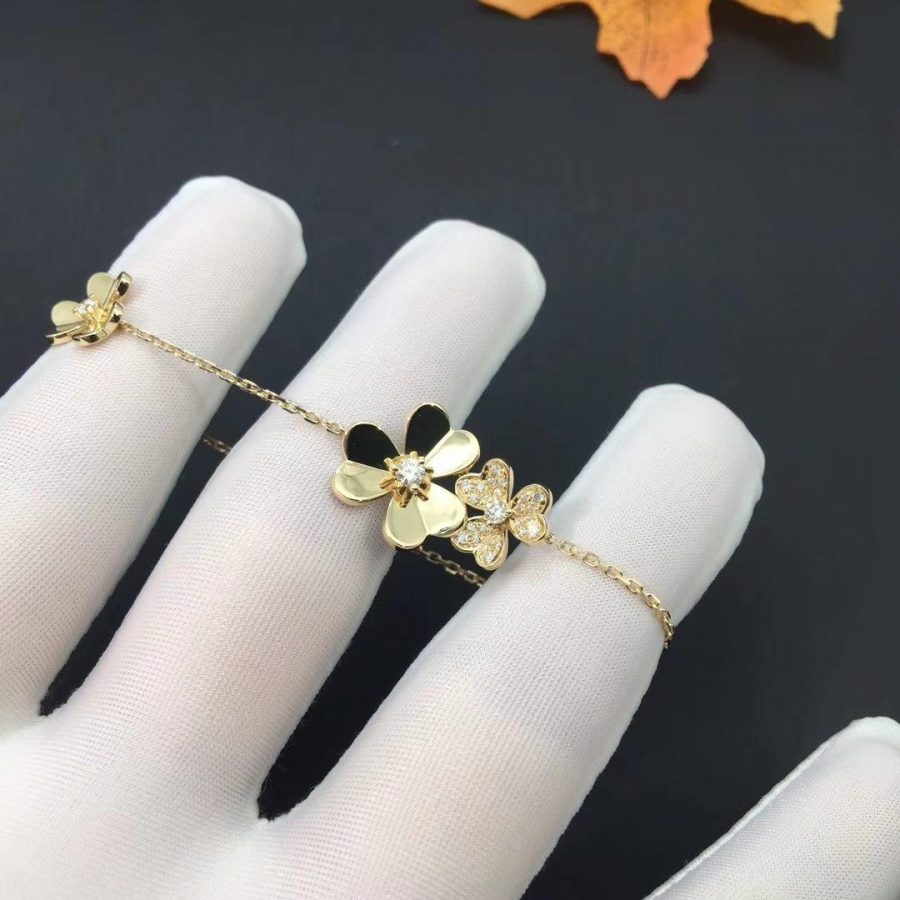 [Marins]FRIVOLE GOLD 5 FLOWERS BRACELET