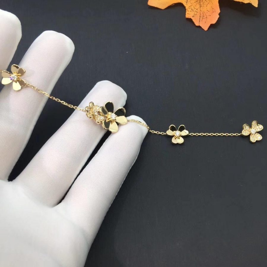 [Marins]FRIVOLE GOLD 5 FLOWERS BRACELET