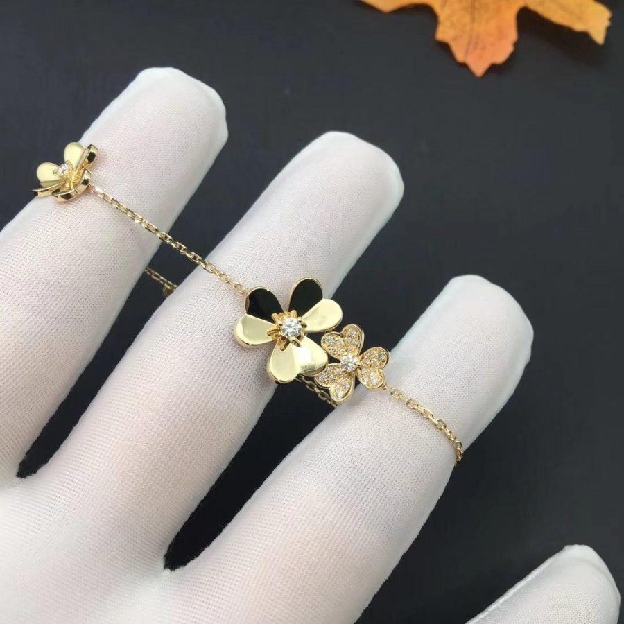 [Marins]FRIVOLE GOLD 5 FLOWERS BRACELET