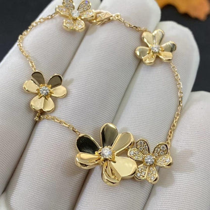 [Marins]FRIVOLE GOLD 5 FLOWERS BRACELET
