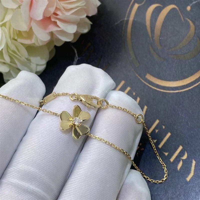 [Marins]FRIVOLE GOLD FLOWER PINK MALACHITE BRACELET