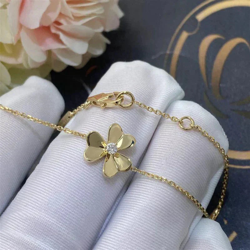 [Marin-Jewelry]FRIVOLE GOLD FLOWER PINK MALACHITE BRACELET