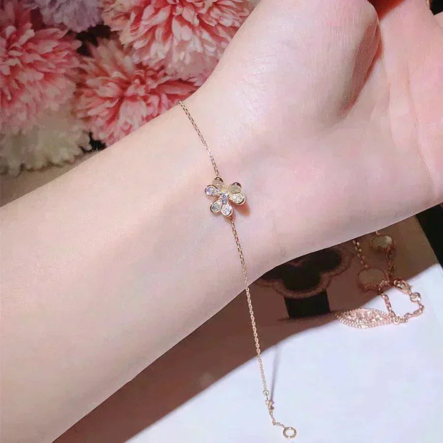 [Marins]FRIVOLE GOLD FLOWER DIAMOND BRACELET