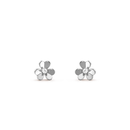 [Marins]FRIVOLE MINI SILVER FLOWER EARRINGS