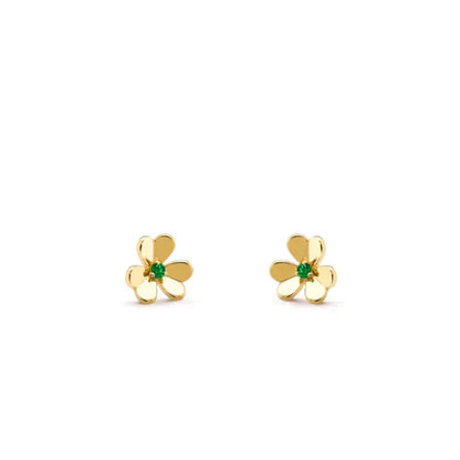 [Marins]FRIVOLE  FLOWER MALACHITE EARRINGS