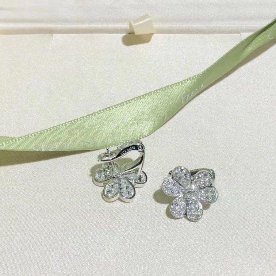 [Marins]FRIVOLE SILVER FLOWER DIAMOND EARRINGS