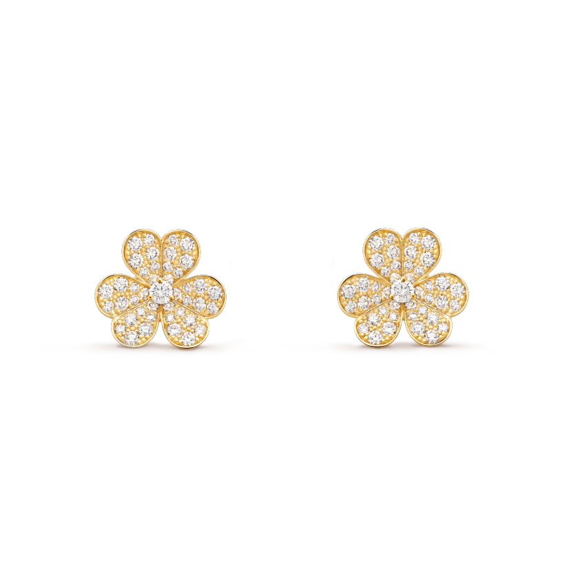 [Marins]FRIVOLE GOLD FLOWER DIAMOND EARRINGS