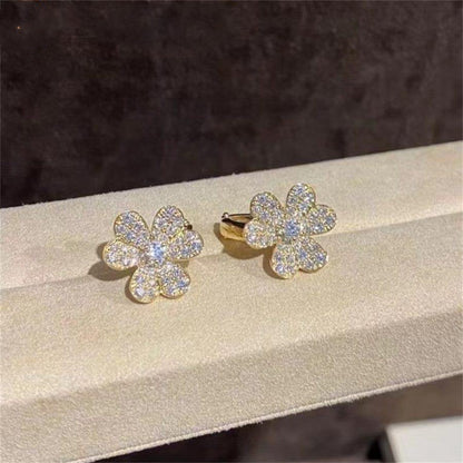 [Marins]FRIVOLE GOLD FLOWER DIAMOND EARRINGS