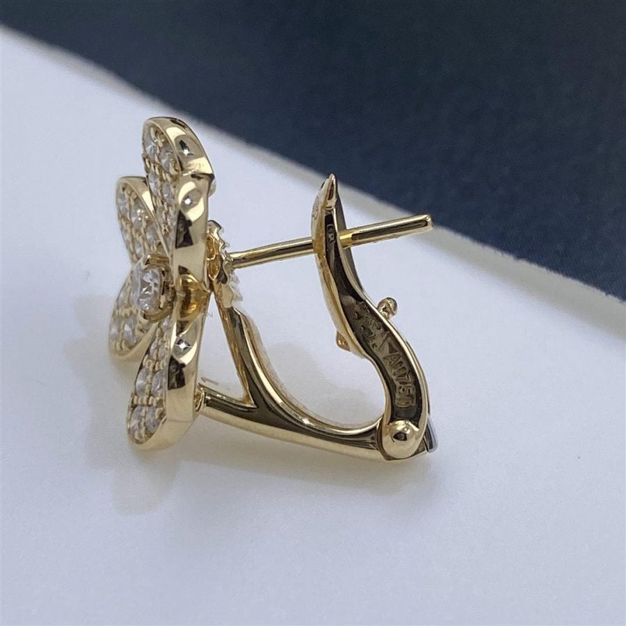[Marins]FRIVOLE GOLD FLOWER DIAMOND EARRINGS