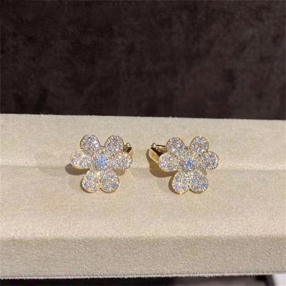 [Marins]FRIVOLE GOLD FLOWER DIAMOND EARRINGS