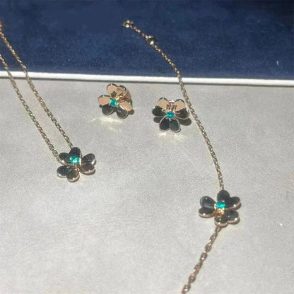 [Marins]FRIVOLE  FLOWER MALACHITE EARRINGS