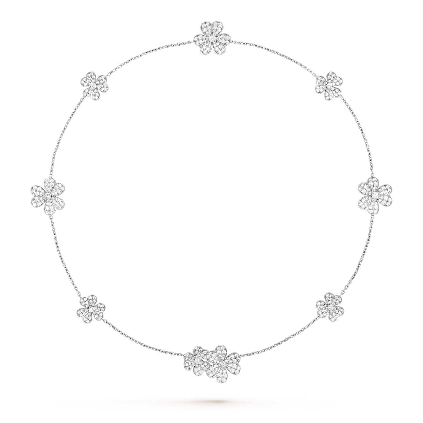 [Marins]FRIVOLE SILVER 9 FLOWERS NECKLACE