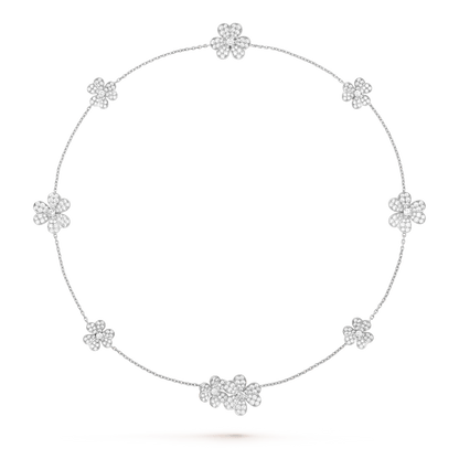 [Marins]FRIVOLE SILVER 9 FLOWERS NECKLACE