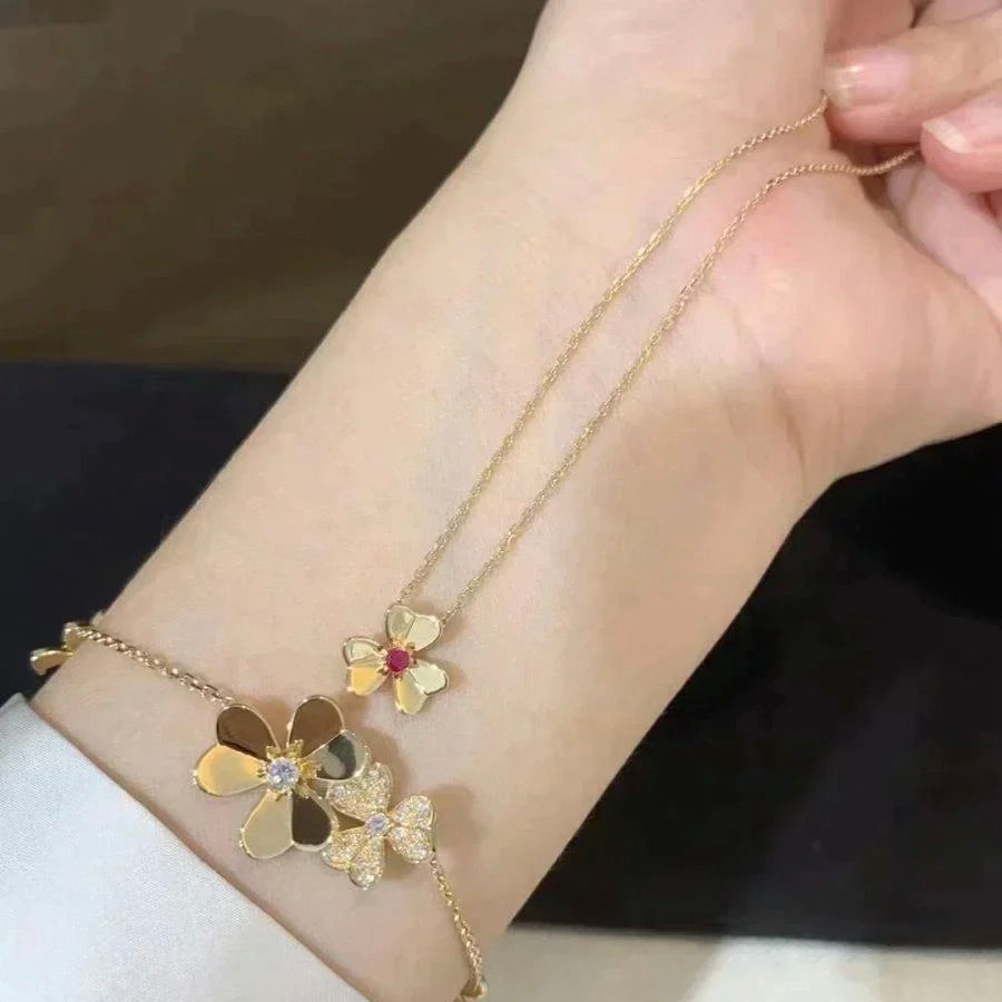 [Marins]FRIVOLE GOLD FLOWER NECKLACE