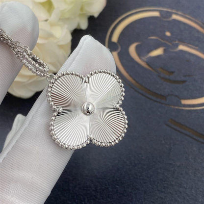 [Marins]CLOVER 25MM SILVER BIG CLOVER NECKLACE