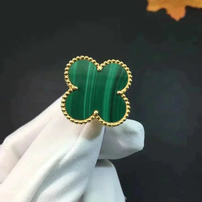 [Marins]CLOVER MALACHITE RING