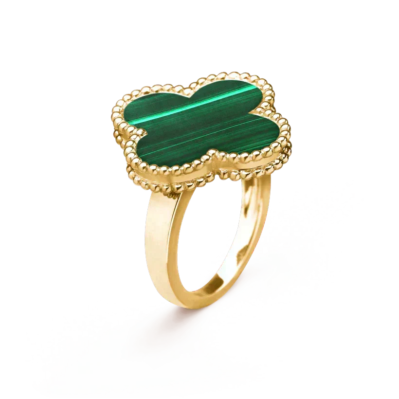 [Marins]CLOVER MALACHITE RING