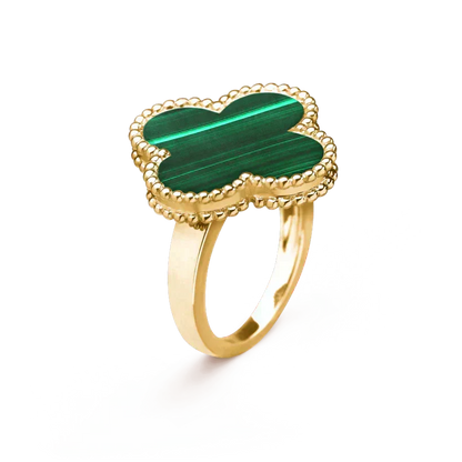 [Marins]CLOVER MALACHITE RING
