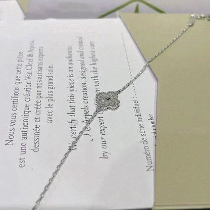 [Marins]CLOVER  SINGLE FLOWER BRACELET SILVER
