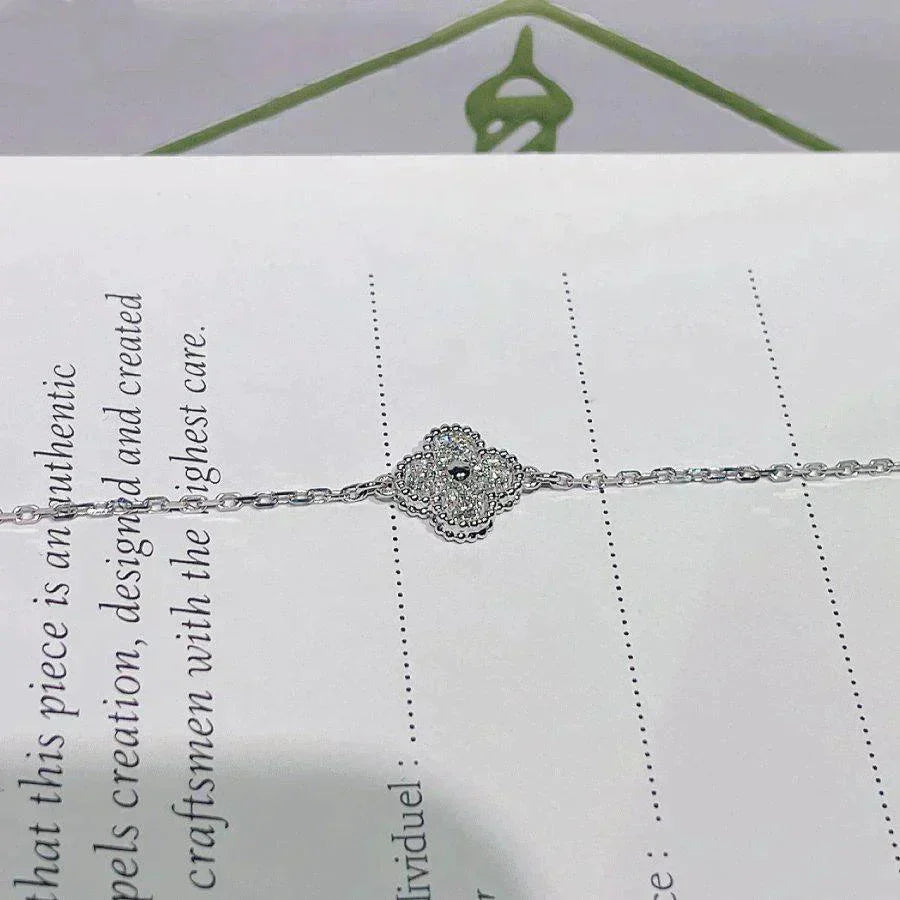 [Marin-Jewelry]CLOVER  SINGLE FLOWER BRACELET SILVER