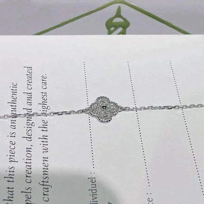 [Marins]CLOVER  SINGLE FLOWER BRACELET SILVER