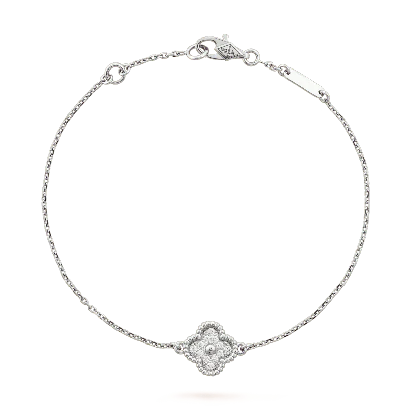 [Marins]CLOVER  SINGLE FLOWER BRACELET SILVER