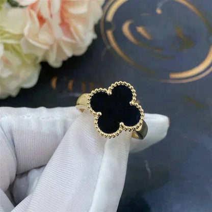 [Marins]CLOVER ONYX RING