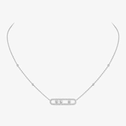 [Marins] Move Pave_ Rose Gold Diamond Necklace