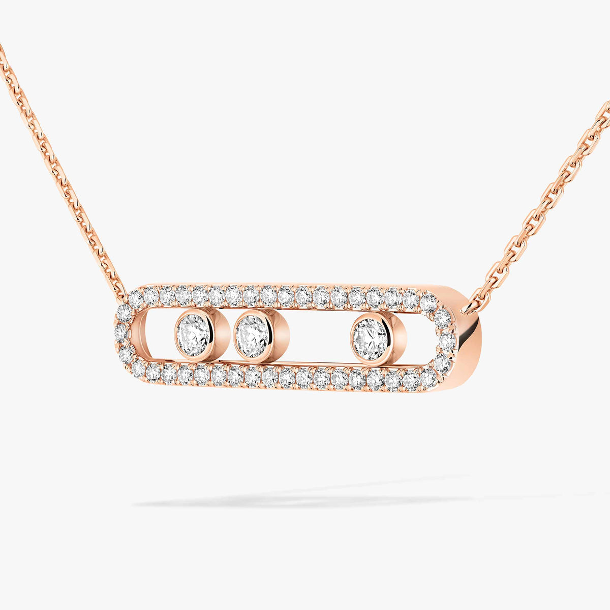 [Marins] Move Pave_ Rose Gold Diamond Necklace