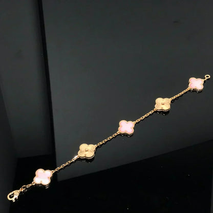 [Marins] CLOVER 5 MOTIFS  PINK MOP BRACELET COLLECTION