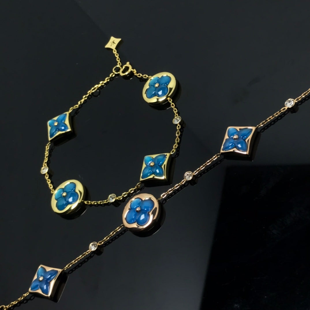 [Marins]STAR AND SUN 4 MOTIF BLUE BRACELET