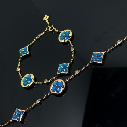 [Marins]STAR AND SUN 4 MOTIF BLUE BRACELET